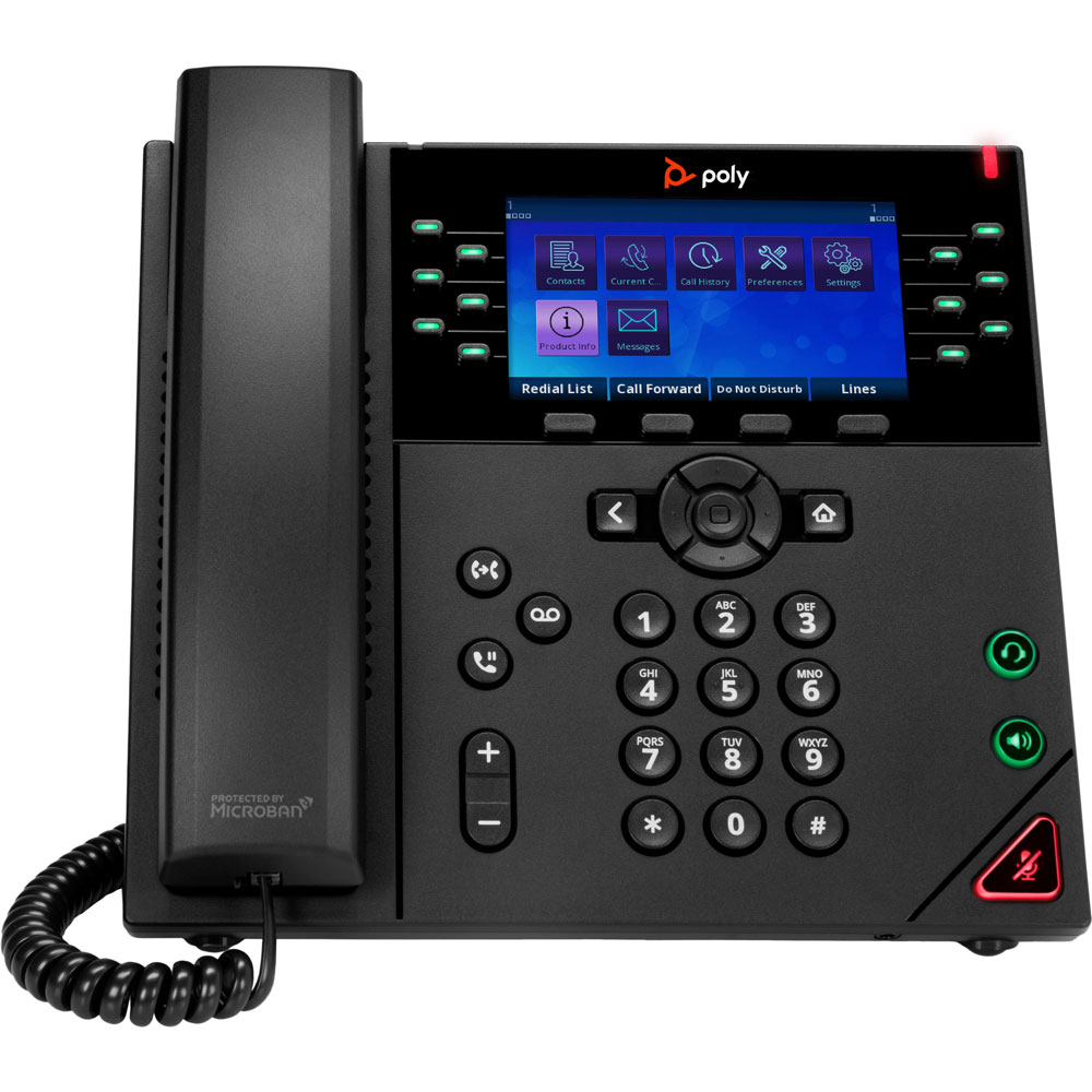 Điện thoại IP Poly VVX 450 RingCentral (89B74AA)